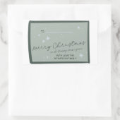 Frohe Weihnachtsgeschenkkarte Personalisiert mit N Rechteckiger Aufkleber (Tasche)