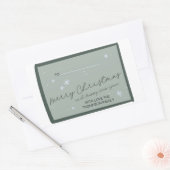 Frohe Weihnachtsgeschenkkarte Personalisiert mit N Rechteckiger Aufkleber (Umschlag)