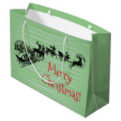 Frohe Weihnachtsgeschenktasche Große Geschenktüte (Rückseite Schrägansicht)