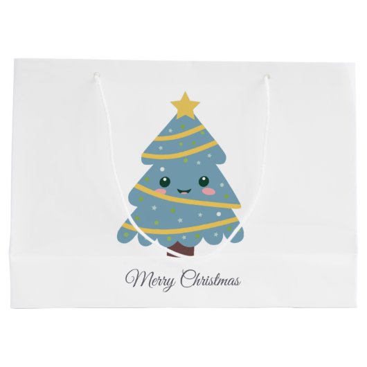Frohe Weihnachtsgeschenktasche Große Geschenktüte (Rückseite)