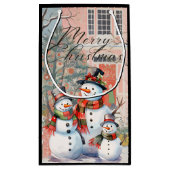 Frohe Weihnachtsgeschenktasche Kleine Geschenktüte (Rückseite)