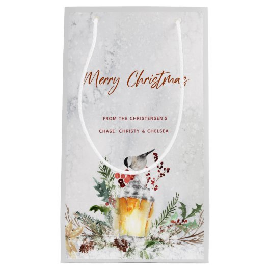 Frohe Weihnachtsgeschenktasche Kleine Geschenktüte (Vorderseite)