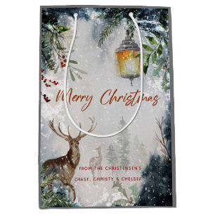 Frohe Weihnachtsgeschenktasche Mittlere Geschenktüte