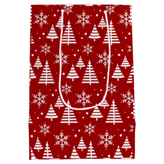 Frohe Weihnachtsgeschenktasche Mittlere Geschenktüte (Rückseite)