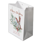 Frohe Weihnachtsgeschenktasche Mittlere Geschenktüte (Rückseite Schrägansicht)