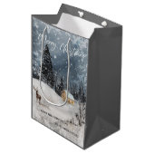 Frohe Weihnachtsgeschenktasche Mittlere Geschenktüte (Vorderseite Schrägansicht)