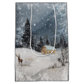 Frohe Weihnachtsgeschenktasche Mittlere Geschenktüte (Rückseite)