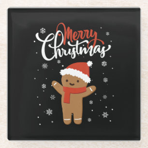 Frohe Weihnachtsginger Brot Weihnachten Weihnachts Glasuntersetzer