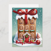 Frohe Weihnachtsginger Feiertagskarte (Vorne/Hinten)