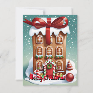 Frohe Weihnachtsginger Feiertagskarte