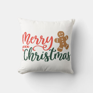 Frohe Weihnachtsgingerbrot Keksmilch - Kissen