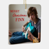 Frohe Weihnachtsgitarre Enthusiast Ornament (Rechts)