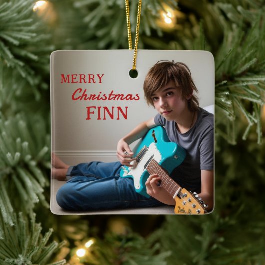 Frohe Weihnachtsgitarre Enthusiast Ornament (Baum)