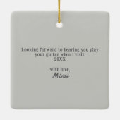 Frohe Weihnachtsgitarre Enthusiast Ornament (Rückseite)