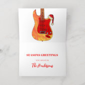 Frohe Weihnachtsgitarren Black and Gold (Innen Mitte)