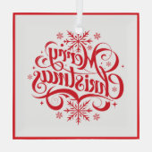 Frohe Weihnachtsgläser-Ornament Ornament Aus Glas (Rückseite)