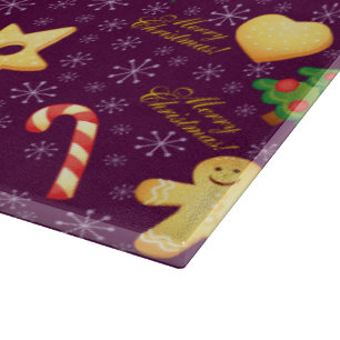 Frohe Weihnachtsglasschneidtafel Schneidebrett