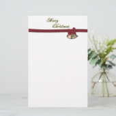 Frohe Weihnachtsglocken Briefpapier (Stehend Vorderseite)