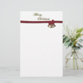 Frohe Weihnachtsglocken Briefpapier (Stehend Vorderseite)