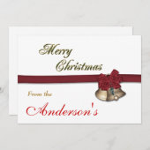 Frohe Weihnachtsglocken Feiertagskarte (Vorne/Hinten)