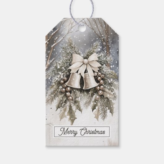 Frohe Weihnachtsglocken-Geschenkanhänger Geschenkanhänger (Vorderseite)