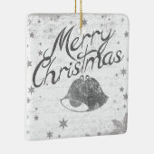 Frohe Weihnachtsglocken Keramikornament (Rechts)