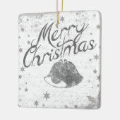 Frohe Weihnachtsglocken Keramikornament (Links)