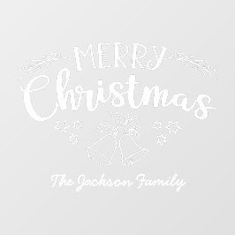 Frohe Weihnachtsglocken mistletoe Stars Familienna Fensteraufkleber