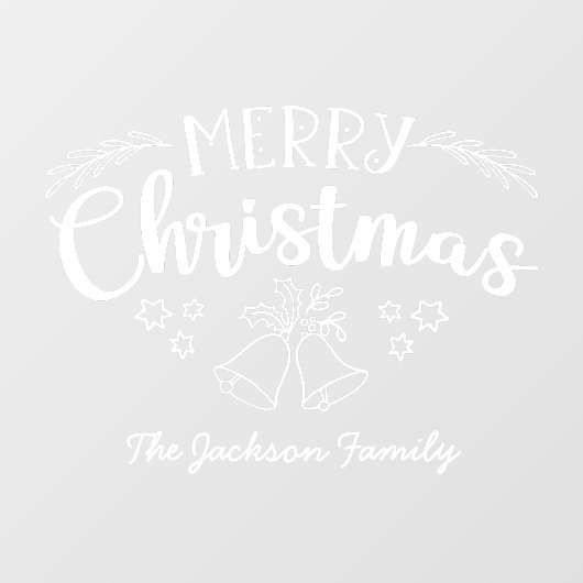 Frohe Weihnachtsglocken mistletoe Stars Familienna Fensteraufkleber (Blatt)