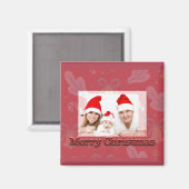 Frohe Weihnachtsglocken mit Bild Magnet (Vorderseite/Rückseite)