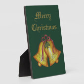 Frohe Weihnachtsglocken signieren Dekoration Fotoplatte (Seite)