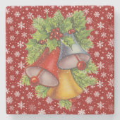 Frohe Weihnachtsglocken Untersetzer (Vorderseite)