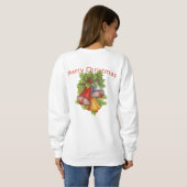 Frohe Weihnachtsglocken Womens Sweatshirt (Schwarz voll)