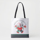 Frohe Weihnachtsglocken Wreath Tasche (Vorderseite)