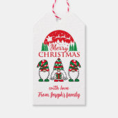 Frohe Weihnachtsgnome Geschenkanhänger (Vorderseite)