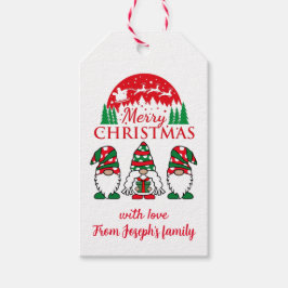 Frohe Weihnachtsgnome Geschenkanhänger