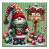 Frohe Weihnachtsgnome Poster (Vorderseite)
