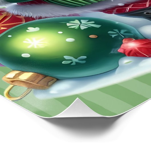 Frohe Weihnachtsgnome Poster (Ecke)