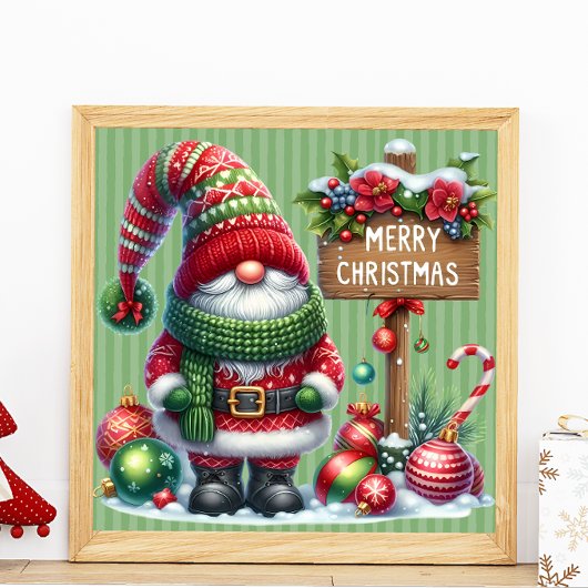 Frohe Weihnachtsgnome Poster