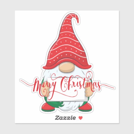 Frohe Weihnachtsgnome Sticker (Blatt)