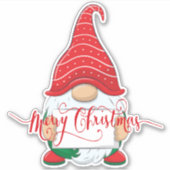 Frohe Weihnachtsgnome Sticker (Vorderseite)