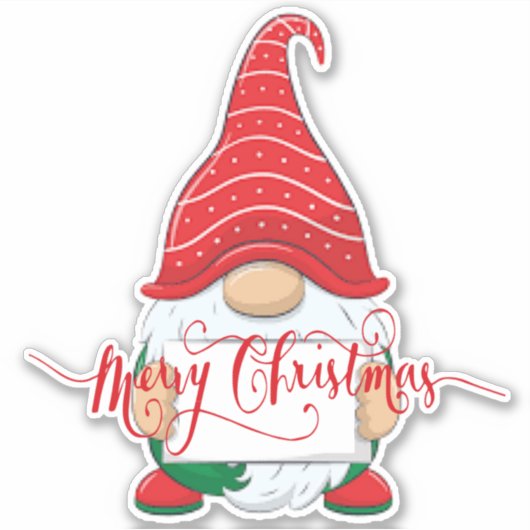 Frohe Weihnachtsgnome Sticker (Vorderseite)