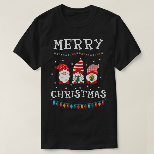 Frohe Weihnachtsgnome T-Shirt (Design vorne)