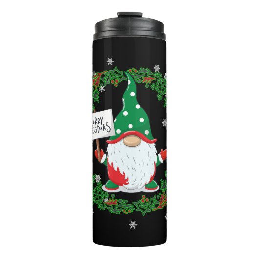 Frohe Weihnachtsgnome Thermosbecher (Vorderseite)
