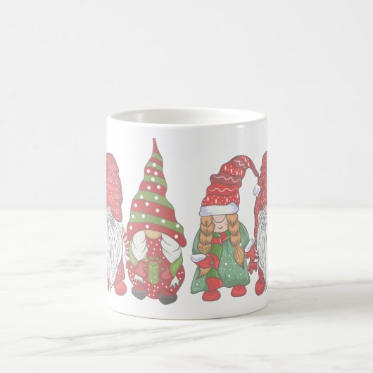 Frohe Weihnachtsgnomen für Weihnachtsgeschenke Kaffeetasse (Mittel)