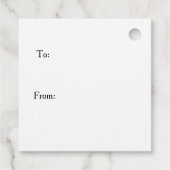 Frohe Weihnachtsgnomen Rot, Rustikal, Kariert, Tre Geschenkanhänger (Rückseite)