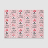 Frohe Weihnachtsgnomen und Dots-Gewebe Papier (Vorderseite)