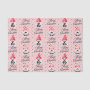 Frohe Weihnachtsgnomen und Dots-Gewebe Papier