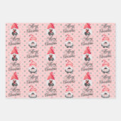 Frohe Weihnachtsgnomen und -punkte Geschenkpapier Set (Vorderseite 2)