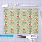 Frohe Weihnachtsgnomen und -punkte Seidenpapier (Handwerk)
